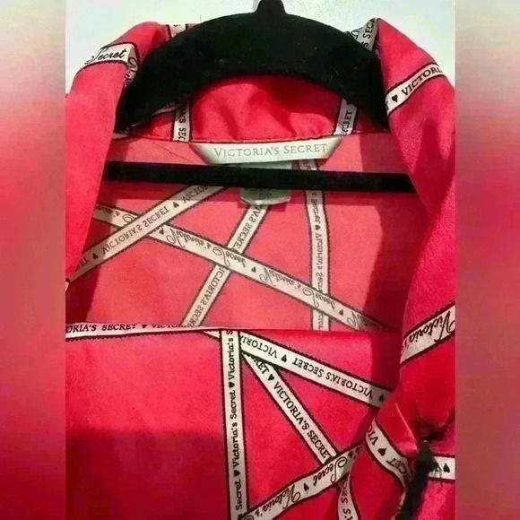 Vintage 80s 90s Victoria's Secret Red Satin Set size small petite - Picture 4 of 5